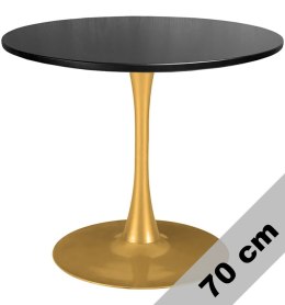 Stół okrągły VICTORY BLACK 70 cm GOLD
