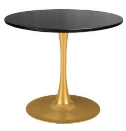 Stół okrągły VICTORY BLACK 70 cm GOLD