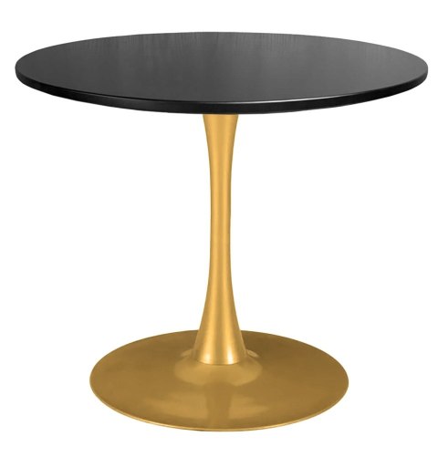 Stół okrągły VICTORY BLACK 70 cm GOLD
