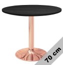 Stół okrągły VICTORY BLACK WOOD 70 cm COPPER