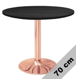 Stół okrągły VICTORY BLACK WOOD 70 cm COPPER