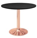 Stół okrągły VICTORY BLACK WOOD 70 cm COPPER
