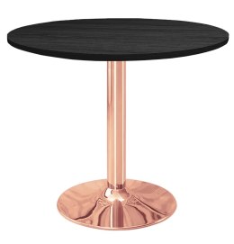 Stół okrągły VICTORY BLACK WOOD 70 cm COPPER
