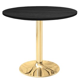 Stół okrągły VICTORY BLACK WOOD 70 cm GOLD
