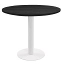 Stół okrągły VICTORY BLACK WOOD 70 cm MILK