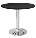 Stół okrągły VICTORY BLACK WOOD 70 cm SILVER