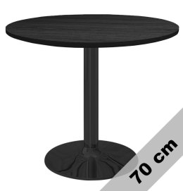 Stół okrągły VICTORY BLACK WOOD 70 cm SMOKE