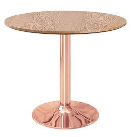 Stół okrągły VICTORY DARK WOOD 70 cm COPPER