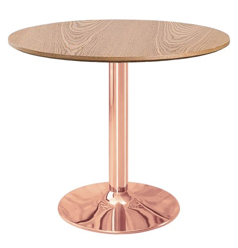 Stół okrągły VICTORY DARK WOOD 70 cm COPPER