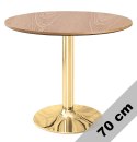 Stół okrągły VICTORY DARK WOOD 70 cm GOLD