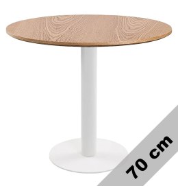 Stół okrągły VICTORY DARK WOOD 70 cm MILK