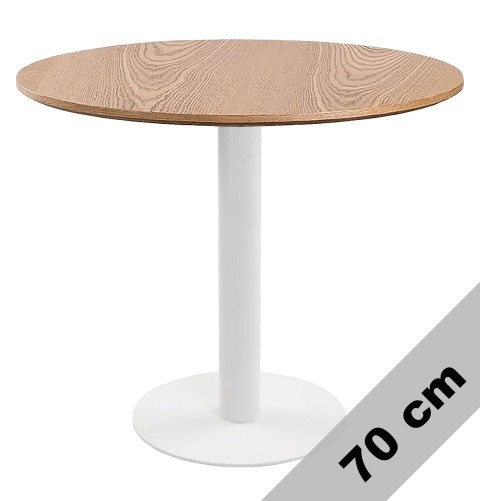 Stół okrągły VICTORY DARK WOOD 70 cm MILK