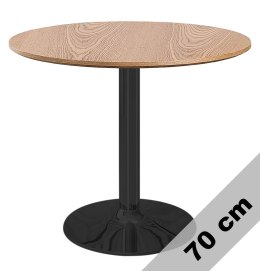 Stół okrągły VICTORY DARK WOOD 70 cm SMOKE