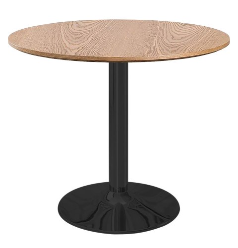 Stół okrągły VICTORY DARK WOOD 70 cm SMOKE