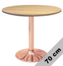 Stół okrągły VICTORY LIGHT WOOD 70 cm COPPER