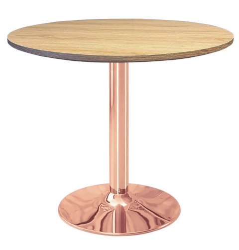 Stół okrągły VICTORY LIGHT WOOD 70 cm COPPER