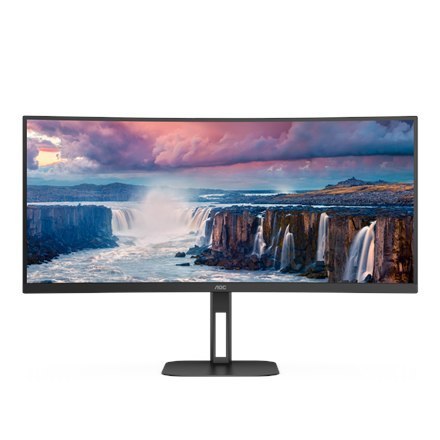 AOC | CU34V5C/BK | 34 " | VA | WQHD | 21:9 | 4 ms | 300 cd/m² | Porty HDMI w ilości 1 | 100 Hz