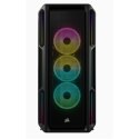 Corsair | Inteligentna obudowa ze szkłem hartowanym | iCUE 5000T RGB | Okno boczne | Czarny | Mid-Tower | Zasilacz w zestawie Ni