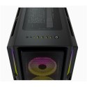 Corsair | Inteligentna obudowa ze szkłem hartowanym | iCUE 5000T RGB | Okno boczne | Czarny | Mid-Tower | Zasilacz w zestawie Ni