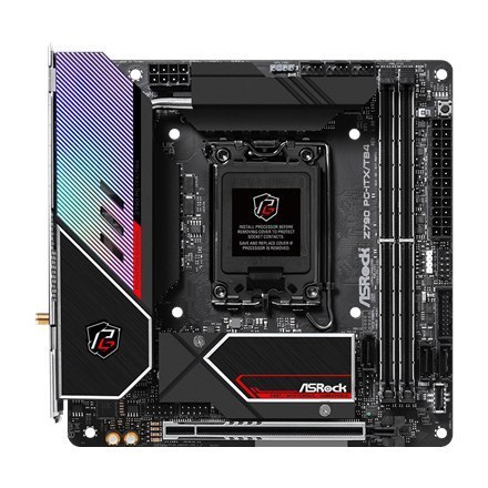 ASRock | Z790 PG-ITX/TB4 | Rodzina procesorów Intel | Gniazdo procesora LGA1700 | DDR5 DIMM | Gniazda pamięci 2 | Obsługiwane in