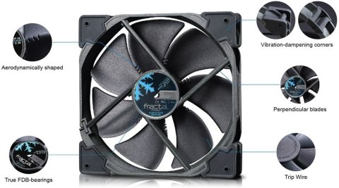 Fractal Design | Venturi HP-14 PWM | Black, Grey | Fan