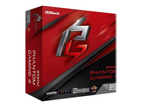 ASRock B550M Phantom Gaming 4 | Processor family AMD | Processor socket AM4 | DDR4 | Supported hard disk drive interfaces SATA,