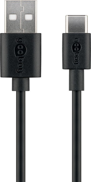 Kabel USB-C Goobay | Męski | 4-pin USB Type A | Męski | Czarny | 24-pin USB-C | 0,1 m | Szybkie ładowanie do 3 A | Kompatybilny