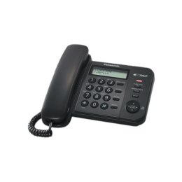 Panasonic | Corded | KX-TS560FXB | Built-in display | Caller ID | Black | 190 X 196 X 95 mm | Phonebook capacity 50 entries | 58