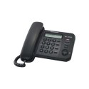 Panasonic | Corded | KX-TS560FXB | Built-in display | Caller ID | Black | 190 X 196 X 95 mm | Phonebook capacity 50 entries | 58