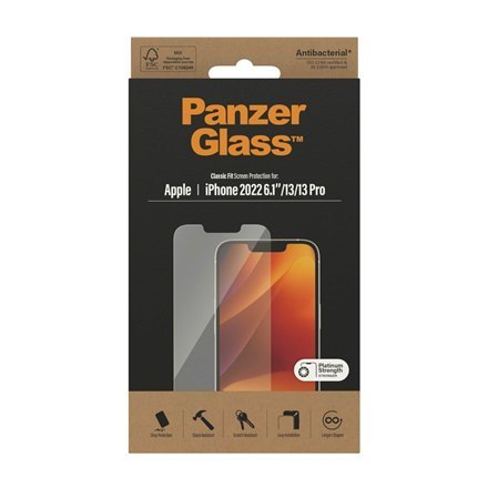 PanzerGlass | Ochraniacz ekranu - szkło | Apple iPhone 13, 13 Pro, 14 | Politereftalan etylenu (PET) | Przezroczysty