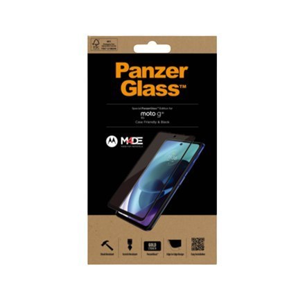 PanzerGlass | Ochraniacz ekranu - szkło | Motorola Moto G51 5G | Szkło hartowane | Czarny | Przezroczysty