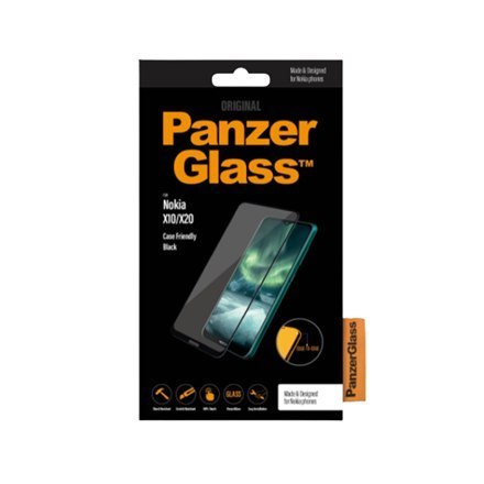 PanzerGlass | Ochraniacz ekranu - szkło | Nokia X10, X20 | Szkło hartowane | Czarny | Przezroczysty