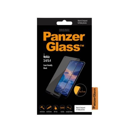 PanzerGlass | Ochraniacz ekranu - szkło | Nokia 3.4, 5.4 | Szkło | Czarny | Przezroczysty