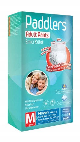 Pieluchomajtki dla dorosłych PADDLERS Rozmiar M, SUPER CHŁONNE, 30 szt.