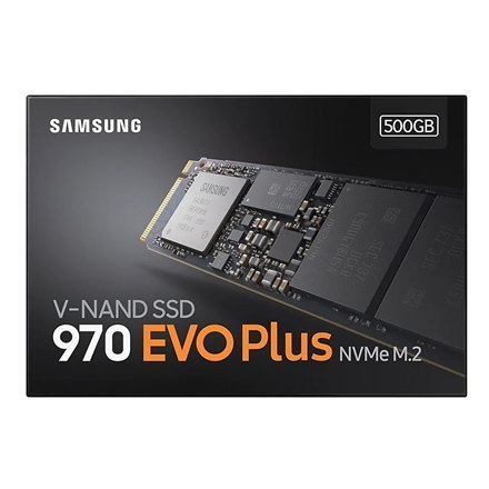 Samsung | 970 Evo Plus | 500 GB | SSD interface M.2 NVME | Read speed 3500 MB/s | Write speed 3200 MB/s