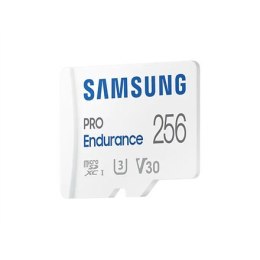 Samsung | PRO Endurance | MB-MJ256KA/EU | 256 GB | Karta pamięci microSD | Pamięć flash klasy U3, V30, Class 10 | Adapter SD