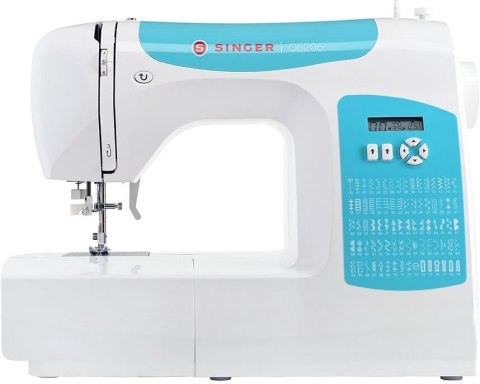 Singer | C5205-TQ | Sewing Machine | Number of stitches 80 | Number of buttonholes 1 | White/Turquoise