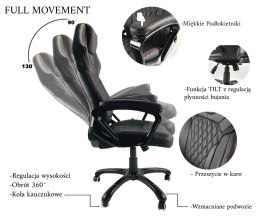 Fotel obrotowy do biurka SPIDER PINK ALCANTARA SPC