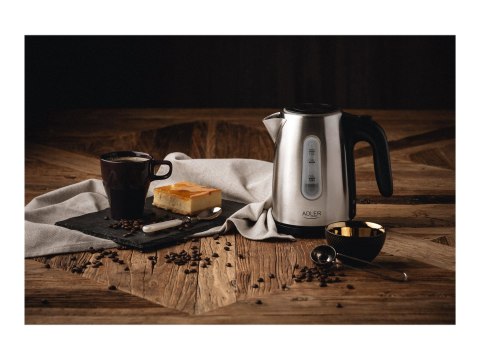 Adler | Czajnik | AD 1273 | Standard | 1200 W | 1 L | Stal nierdzewna | Podstawa obrotowa 360° | Stal nierdzewna