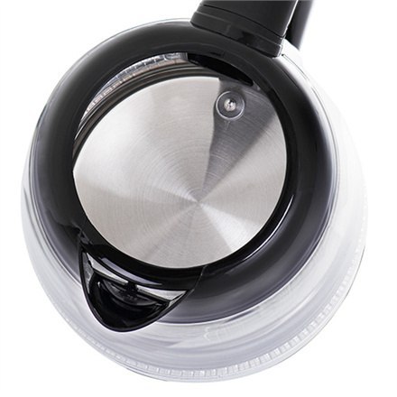 Adler | Czajnik | AD 1285 | Elektryczny | 2200 W | 1,7 L | Szkło/stal nierdzewna | Podstawa obrotowa 360° | Szary