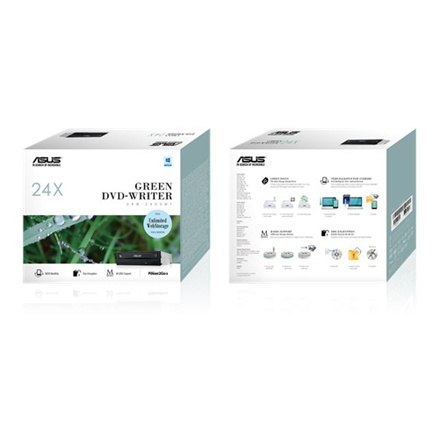 Asus | 24D5MT | Wewnętrzny | Napęd DVD±RW (±R DL) / DVD-RAM | Czarny | Serial ATA